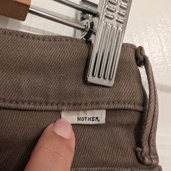 Mother High Waisted Rascal Ankle Step Fray in Olive Green 32" Women's Pants - Picture 8 of 12